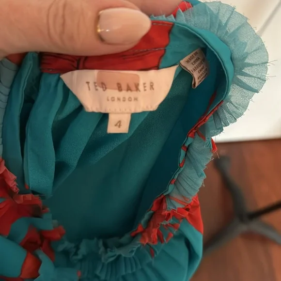 Ted Baker London Floral Dress with Drawstring Tie Waist - Picture 11 of 11